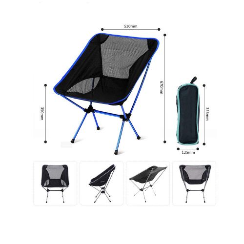  MZYKA 7075 Aluminum Alloy Camping Fishing Chair Foldable Portable Moon Chair Light and Comfortable Beach Director Chair Outdoor Hiking Travel Can Withstand 100 Kg,Orange