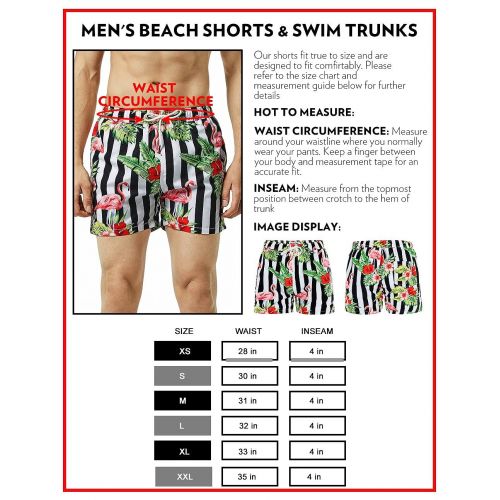 MaaMgic Mens Quick Dry Printed Short Swim Trunks with Mesh Lining Swimwear Bathing Suits