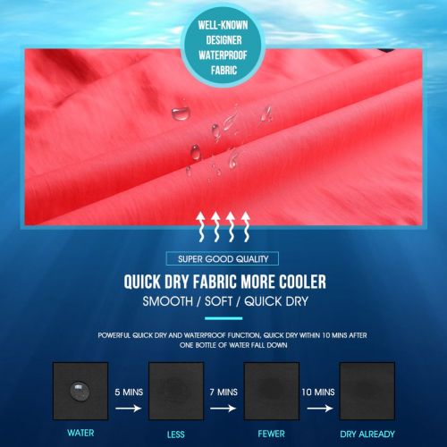  MaaMgic Mens Short Swim Trunks with Mesh Lining, Quick Dry Surfing Beach Board Shorts Bathing Suits with Pockets