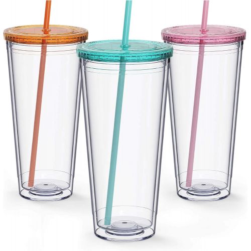  [아마존베스트]Maars Drinkware Maars Insulated Travel Tumblers 32 oz. | Double Wall Acrylic | 3 Pack