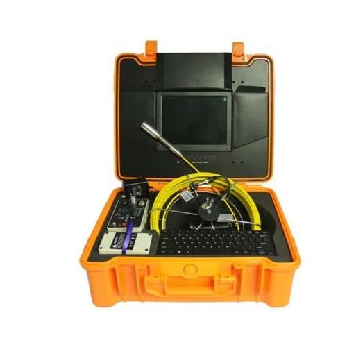  [아마존베스트]MabelStar Meter counter & 512Hz locator &10 HD LCD monitor & 20m push rod cable pipe sewer drain inspection camera