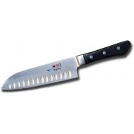 Mac Knife MSK-65 Professional Hollow Edge Santoku Knife, 6-1/2-Inch, Silver