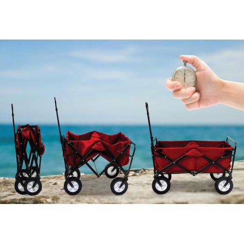  Mac Sports Collapsible Folding Outdoor Utility Wagon, Blue