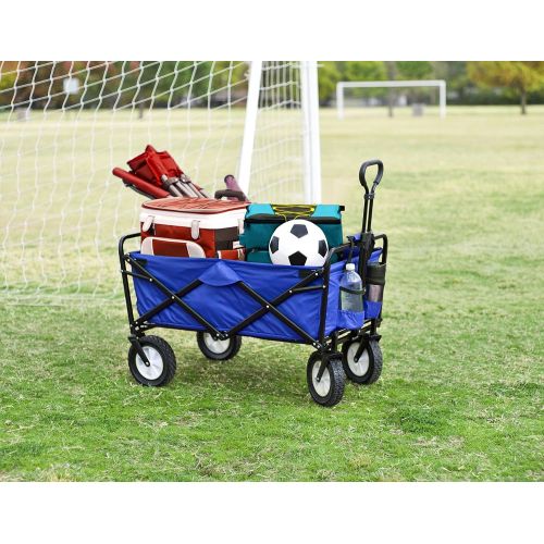  Mac Sports Collapsible Folding Outdoor Utility Wagon, Blue