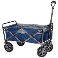 Mac Sports Collapsible Folding Outdoor Utility Wagon, Blue w/Grey Inside - 1 Size