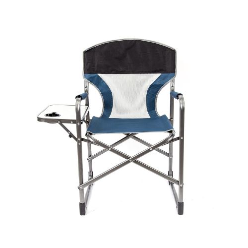  Mac Sports Folding Portable Outdoor Directors Deck Chair with Side Table and Cup Holder