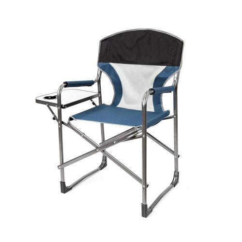  Mac Sports Folding Portable Outdoor Directors Deck Chair with Side Table and Cup Holder