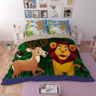 MacBook RuiHome 4Pcs Full Size Duvet Cover Sets Teens Kids Boys Girls Bedding Collection, Jungle Animal Printing