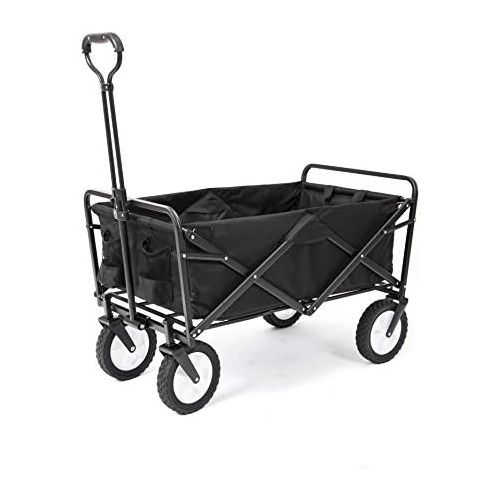  Mac Sports Collapsible Folding Outdoor Utility Wagon, Black