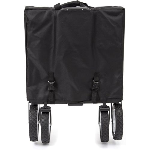  Mac Sports Collapsible Folding Outdoor Utility Wagon, Black