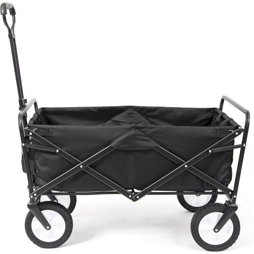  Mac Sports Collapsible Folding Outdoor Utility Wagon, Black
