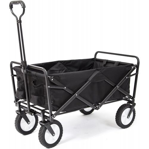  Mac Sports Collapsible Folding Outdoor Utility Wagon, Black