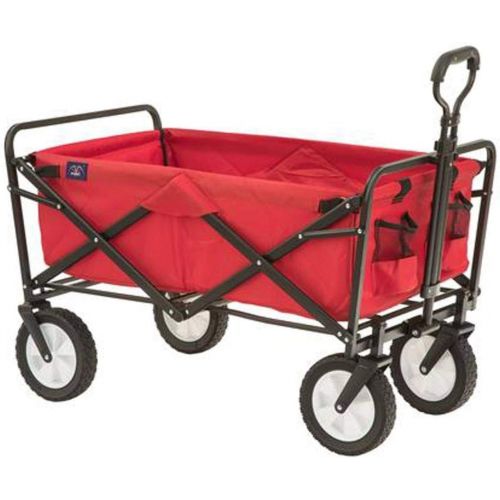  Mac Sports Collapsible Folding Outdoor Utility Wagon, Red