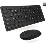 Macally Small Wireless Keyboard and Mouse Combo for PC - an Essential Work Duo - 2.4G - 78 Compact Key Cordless Mouse and Keyboard Combo with Mini Body and Quiet Click