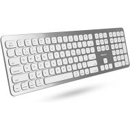Macally Premium Bluetooth Keyboard for Mac - Compatible Apple Keyboard with Numeric Keypad - Multi Device Wireless Keyboard for MacBook Pro/Air, Mac Mini Pro, iMac, Laptop