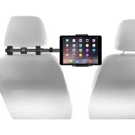 Macally Tablet Holder for Car Headrest - Adjustable iPad Headrest Mount for Car - Super Secure Car iPad Holder Backseat Kids - Fits All 4.7-12.9