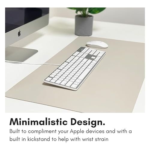  Macally Ultra-Slim USB Wired Keyboard with Number Keypad for Apple Mac Pro, MacBook Pro/Air, iMac, Mac Mini, Laptop Computers, Windows Desktop PC Laptops, Silver (SLIMKEYPROA)