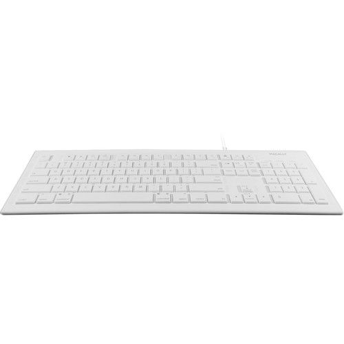  Macally 103 Key Full-Size USB Keyboard With Shortcut Keys for Mac (White)