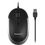 Macally USB Optical Silent Click Mouse (Black/Gray)