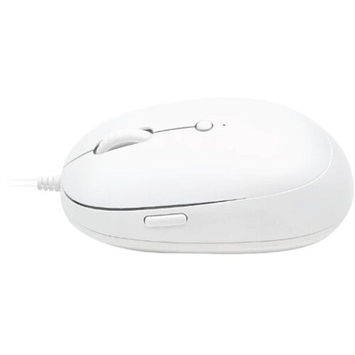  Macally USB-C Mouse for Mac with Back Button (White)