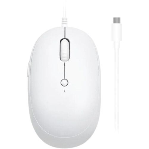  Macally USB-C Mouse for Mac with Back Button (White)