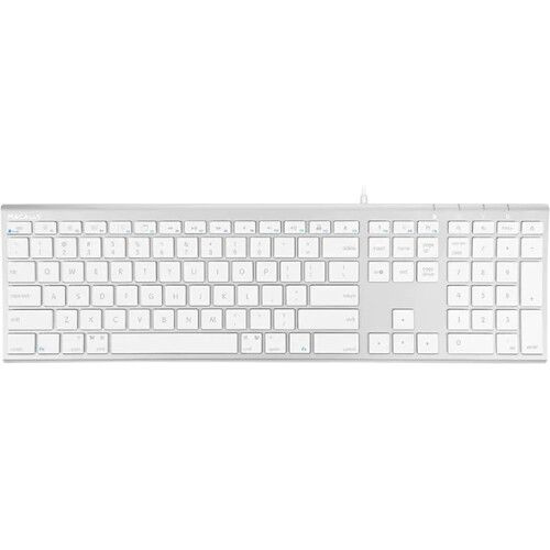  Macally Full-Size USB-C Keyboard for Mac (Silver Aluminum)