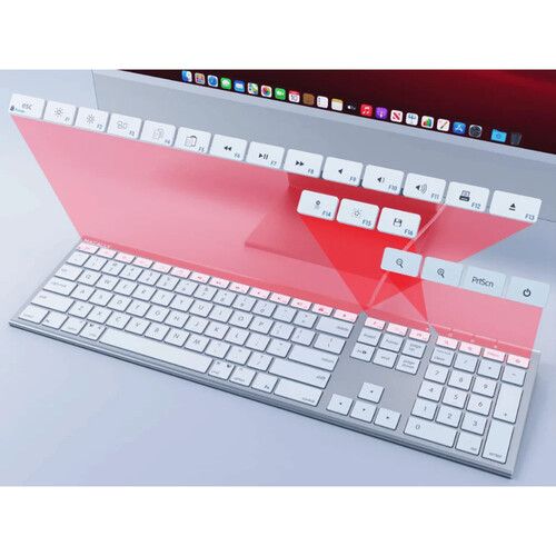  Macally Full-Size USB-C Keyboard for Mac (Silver Aluminum)