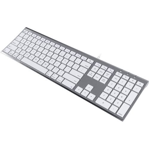  Macally Ultra Slim USB Wired Keyboard (Space Gray)