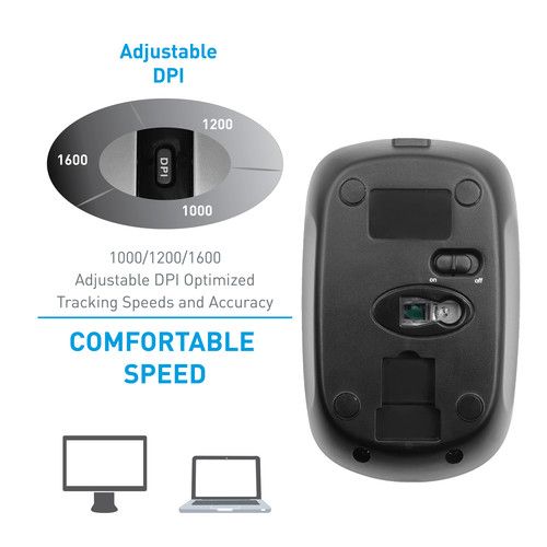  Macally Rechargeable Wireless Optical RF Mouse for Mac & Windows