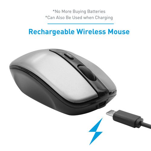  Macally Rechargeable Wireless Optical RF Mouse for Mac & Windows