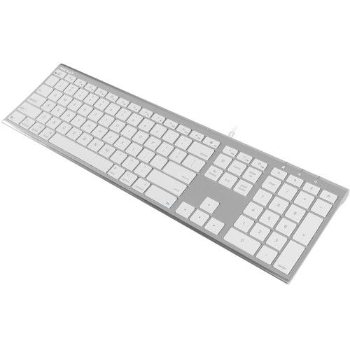  Macally Ultra Slim USB Wired Keyboard (Aluminum)