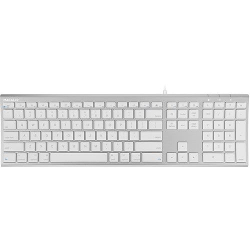  Macally Ultra Slim USB Wired Keyboard (Aluminum)