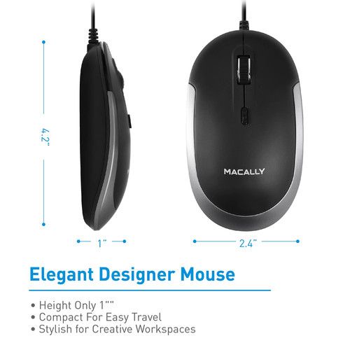  Macally USB Type-C Optical Mouse