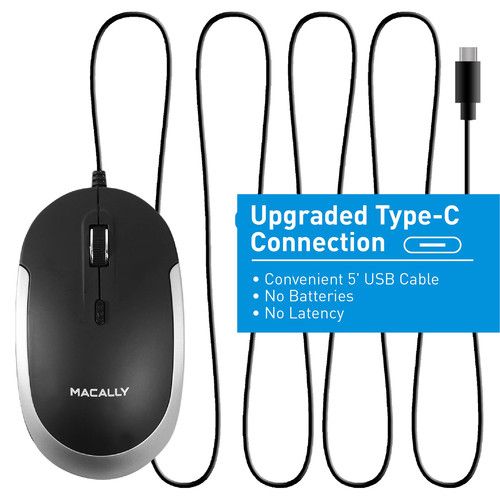  Macally USB Type-C Optical Mouse