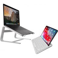 Macally Compact Bluetooth Keyboard and an Ergonomic Laptop Stand, Upgrade Your Workspace!