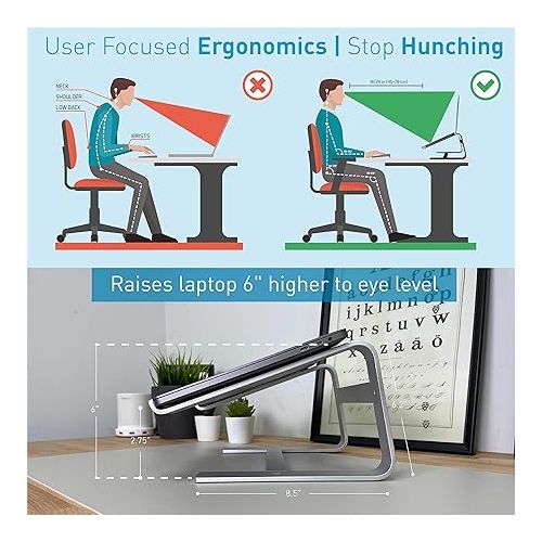  Macally Compact Bluetooth Keyboard and an Ergonomic Laptop Stand, Upgrade Your Workspace!