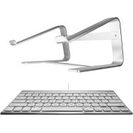 Macally Wired Mac Keyboard and an Aluminum Ergonomic Laptop Stand, Sleek Apple Accessories Add to Your Workplace