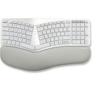 Macally Backlit Bluetooth Ergonomic Keyboard for Mac - Sculpted for Comfort - Wireless Ergonomic Keyboard (100-Key MacOS Layout) - Rechargeable Split Keyboard Ergonomic - MacBook, iMac, iPad, iPhone