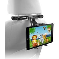 Macally Car Headrest Tablet Holder, Adjustable iPad Car Mount for Kids in Backseat, Compatible with Devices Such as iPad Pro Air Mini, Galaxy Tabs, And 7