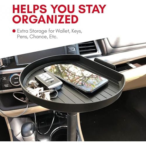  Macally Cup Holder Food Tray and a Cup Holder Phone Mount, Best Driving Companions