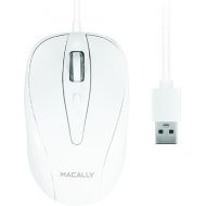 Macally USB Wired Mouse with 3 Button, Scroll Wheel, & 5 Foot Long Cord, USB Mouse for Laptop and Desktop, Computer Mouse Wired Compatible with Apple Macbook, iMac, Mac Mini, Windows PC, & Chromebook
