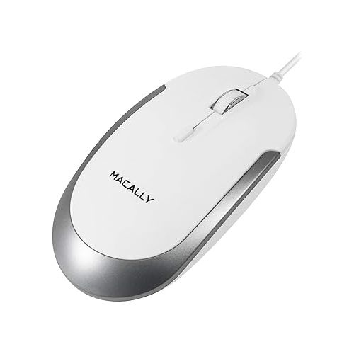  Macally Slim Wired Keyboard and a Silent Wired Mouse, Classic Apple Essentials