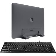 Macally Mac Wired Keyboard and a Vertical Laptop Stand for Desk, Optimize Your Workspace