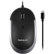 MacAlly UCDYNAMOUSE-SG USB-C Optical Silent Click Mouse with 2 Buttons, Scrollwheel and DPI Button for Mac and PC with USB-C Port Black & Space Gray