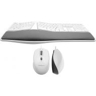 Macally Wired Mac Keyboard with Wrist Rest and a USB Wired Mouse, Ergonomic Comfort