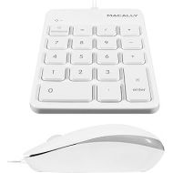 Macally USB Wired Number Pad and a Wired Computer Mouse, Increase Speed by Decreasing Fatigue