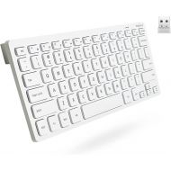 Macally Small Wireless Keyboard | Compact Keyboard | Mini Keyboard (Slim and Quiet) Perfect Portable Keyboard for Laptop, Desktop PC, Surface, Chromebook, Notebook