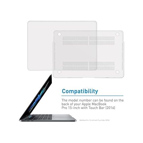  Macally PROSHELLTB15 MacBook Pro 15 Case Cover with Touch Bar, Transparent