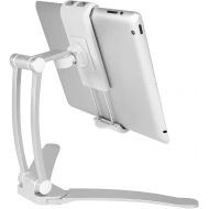 Macally 2-in-1 Kitchen Tablet Holder & Wall Mount iPad Stand / Under Cabinet Holder- Perfect for Recipe Reading on Countertop or Using on Office Desktop- Fits iPad Pro/Air Samsung Tab up to 7.5