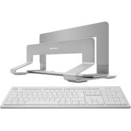 Macally Wired Mac Keyboard and an Adjustable Vertical Laptop Stand, Protect Your Laptop from Getting Damaged